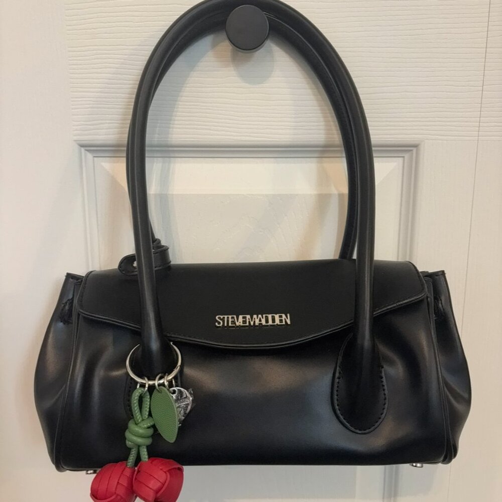 Steve Madden Satchel Bag With Cherry Keychain Detail